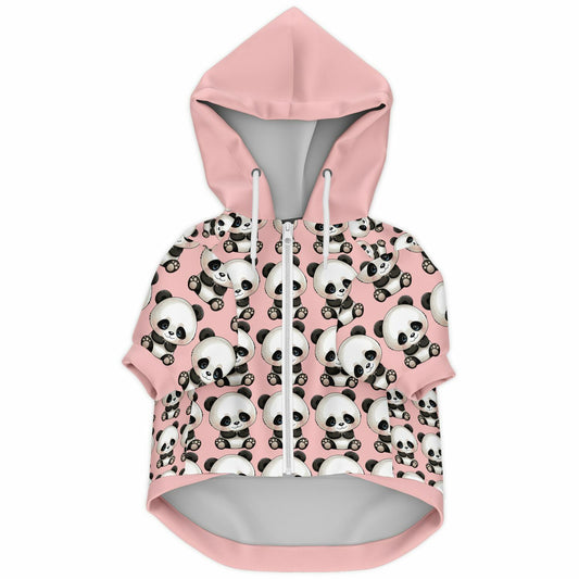 Fashion Dog Zip-Up Hoodie - Panda Pink