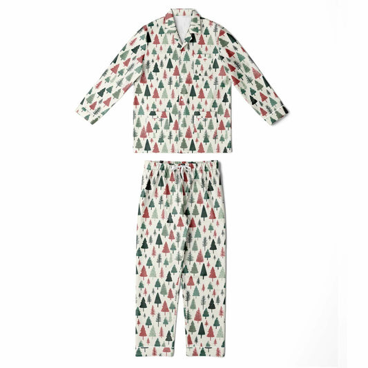 Men's Satin Set Pajamas - Christmas Tree