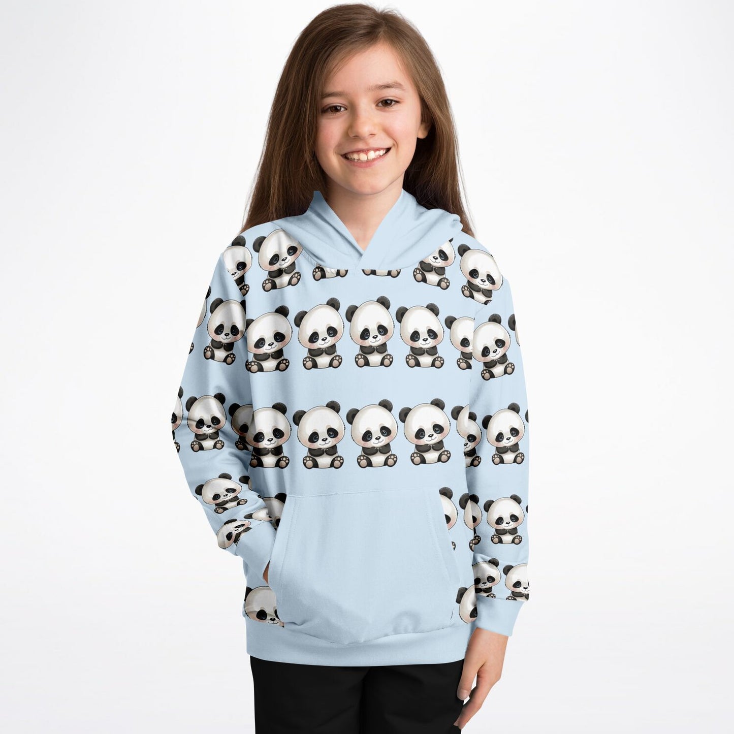 Fashion Kids Hoodie - Blue Panda