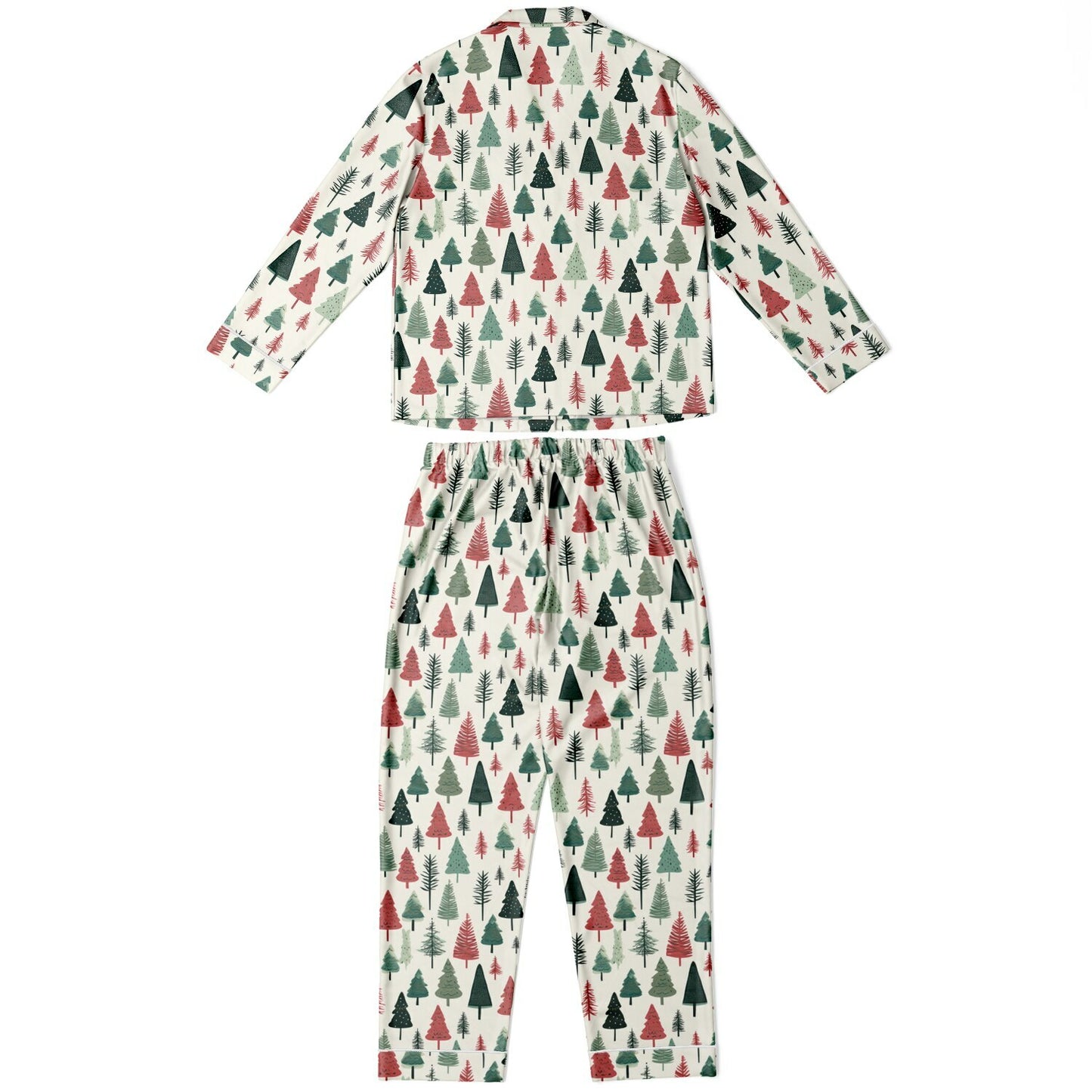 Women's Satin Set Pajamas -Christmas Tree