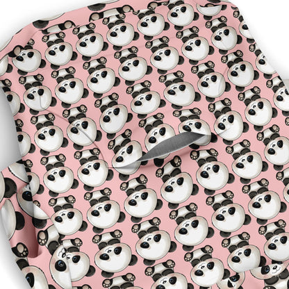 Athletic Dog Zip-Up Hoodie - Panda Pink