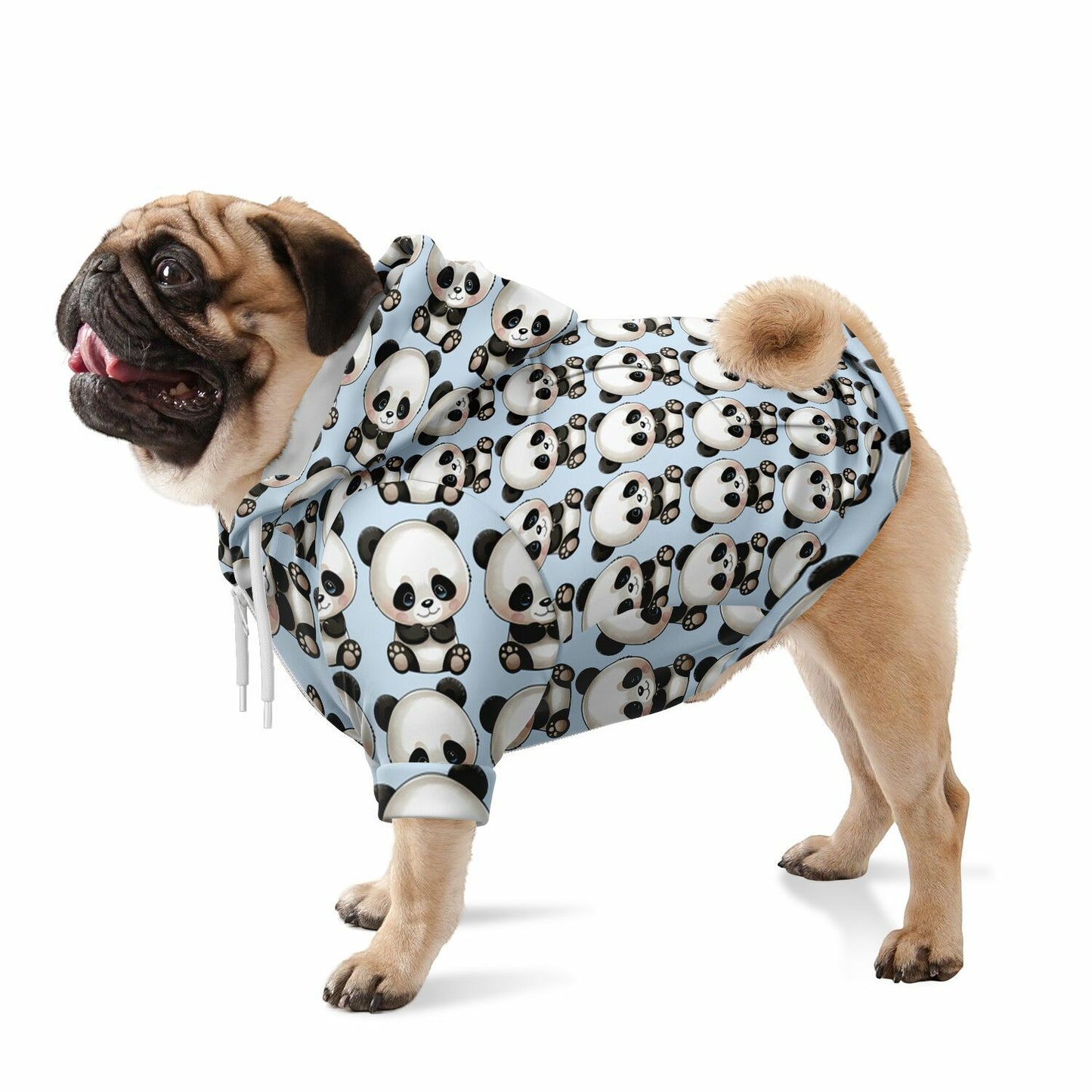 Athletic Dog Zip-Up Hoodie - Panda Blue