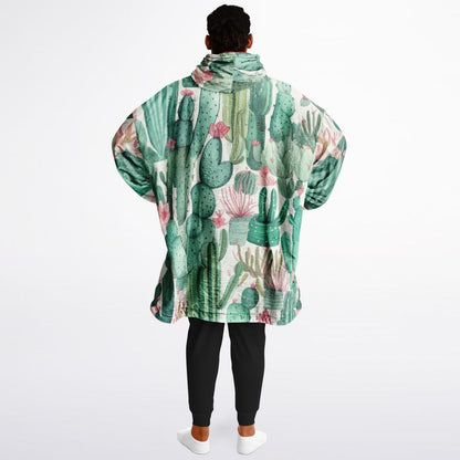 Reversible Snug Hoodie - Plants and Red Flower