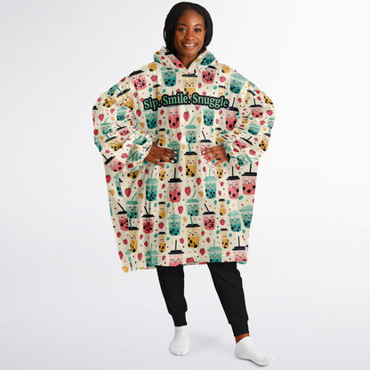 Custom NAME / TEXT Snug Hoodie - All over Print - Boba