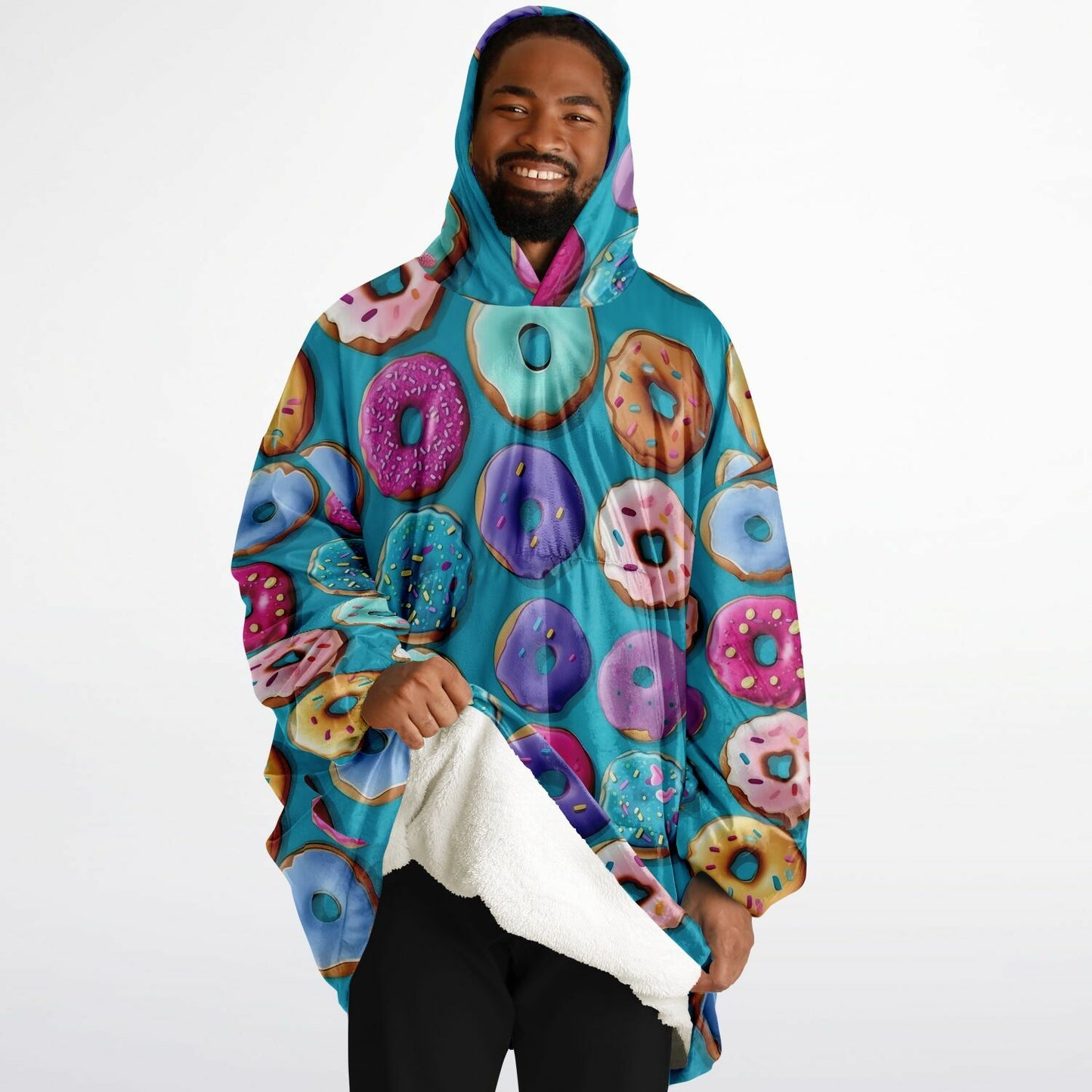 Custom Text Snug Hoodie - All Over Print - Donut