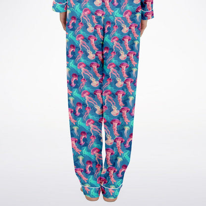 Women's Satin Set Pajamas - Ocean