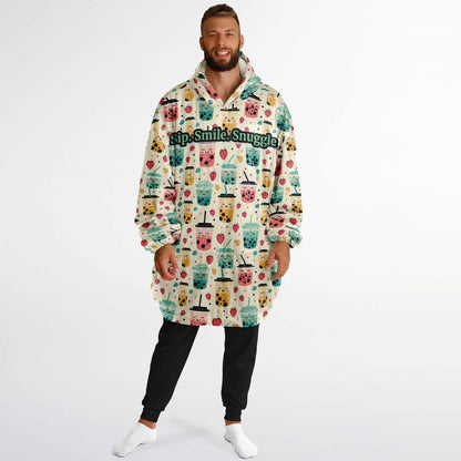 Custom NAME / TEXT Snug Hoodie - All over Print - Boba