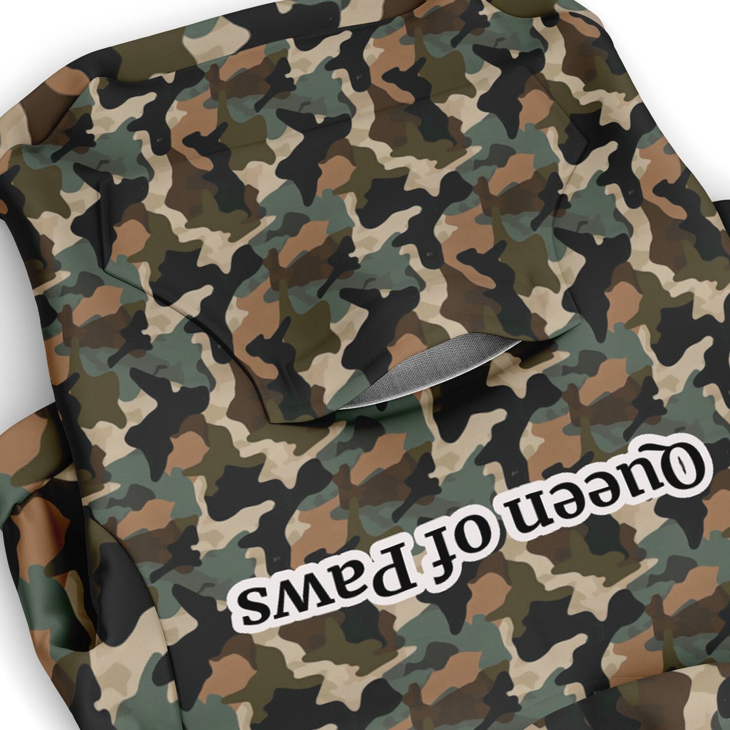 Custom Text Dog Zip-Up Hoodie - AOP