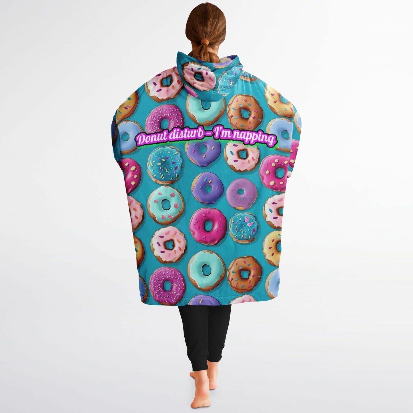 Custom Text Snug Hoodie - All Over Print - Donut