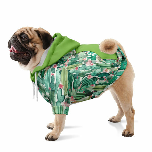 Fashion Dog Zip-Up Hoodie - Plants