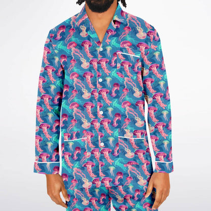 Men's Satin Set Pajamas - Ocean