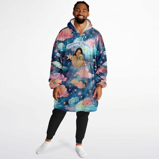 Custom Name and Custom Photo Snug Hoodie - All Over Print Sleep