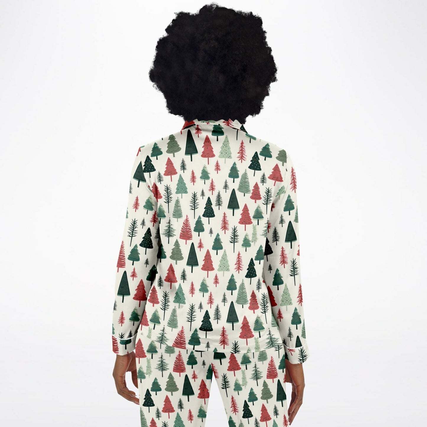 Women's Satin Set Pajamas -Christmas Tree