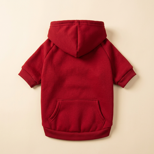 AI-generated back view of The Everyday Pet Outfit in Red